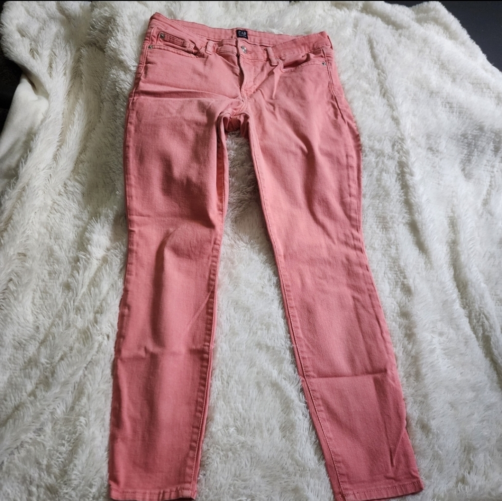 Gap stretch pink regular legging skinny denim jeans size 28